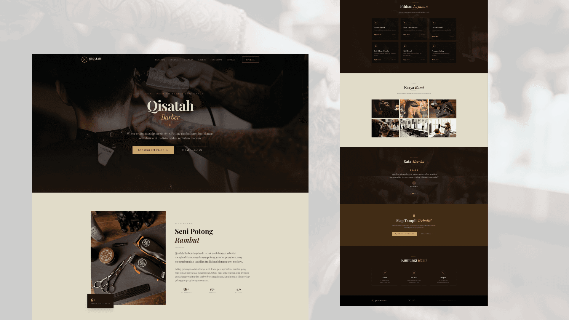 Qisatah Barber Web Experience